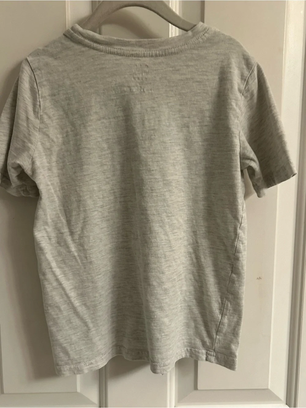 Boys GAP Light Gray Tee with Navy Varsity Logo